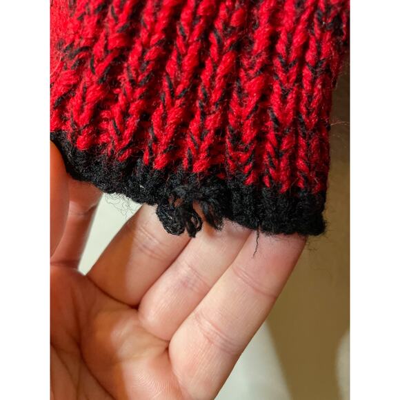 Vintage 90s Ivy Club Red and Black XL Sweater - Picture 9 of 10